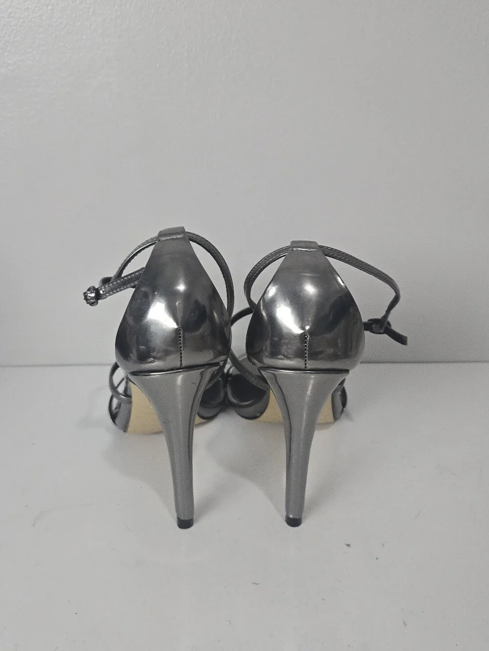 Steve Madden Gunmetal Strappy High Heel Sandals